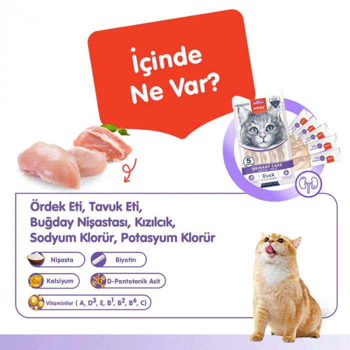Wanpy Urinary Care Ördek&Tavuklu Kedi Ödülü 5x14gr