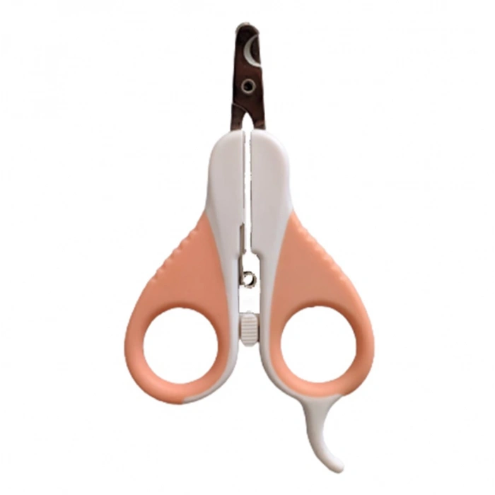 Zampa Kavisli Kedi ve Köpek Yaylı Tırnak Makası Pembe, 7x13cm