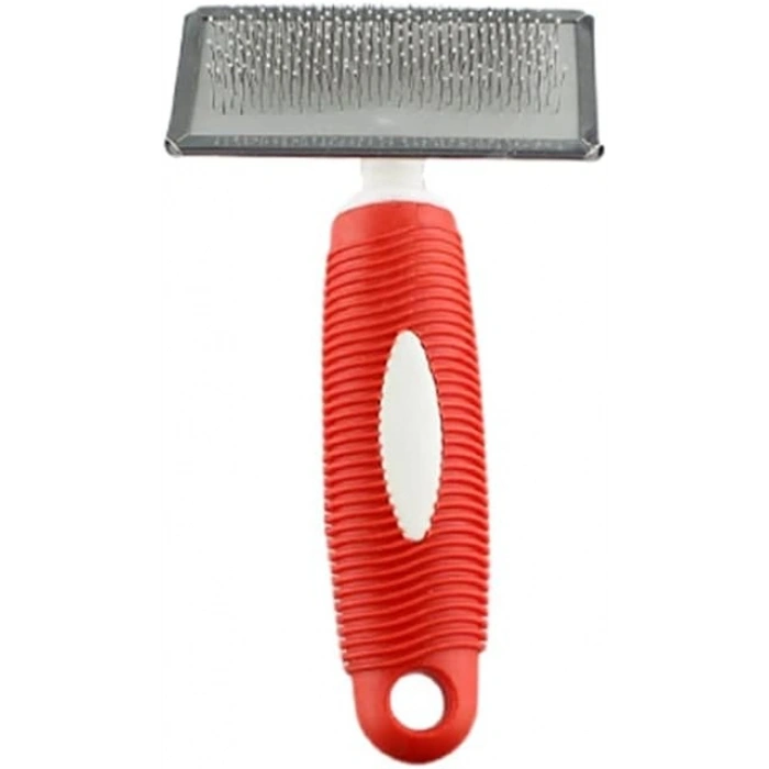 Zampa Kedi ve Köpek Bakım Fırçası Medium 16x9cm, Kırmızı