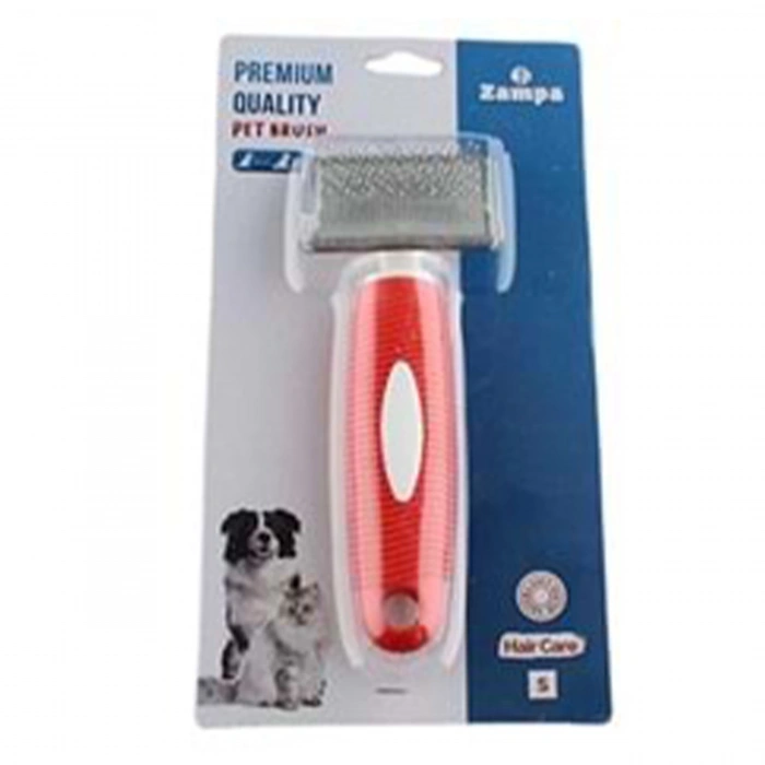 Zampa Kedi ve Köpek Bakım Fırçası Small 16x6cm, Kırmızı