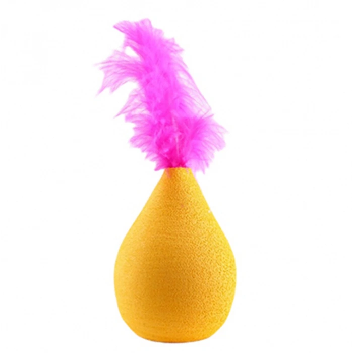 Zampa Tekli Tüylü Hacı Yatmaz Kedi Oyuncağı