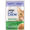 Cat Chow Pouch Sos İçinde Kuzu Etli ve Yeşil Fasulyeli Kısırlaştırılmış Kedi Konservesi 85gr