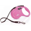 Flexi New Classic Otomatik Şerit Köpek Gezdirme Kayışı 5m (Pembe) [S]