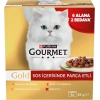 Gourmet Gold Soslu Parça Etli Karışık Çeşitli Yetişkin Kedi Konservesi 8x85gr (8 AL 6 ÖDE)