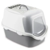 STEFANPLAST CATHY EASY CLEAN GRİ/BEYAZ KEDİ TUVALETİ 56x40x40CM