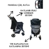 Tommy Evcil Hayvan Arabası 80*46*99 cm Siyah Max 15 Kg