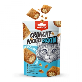 Wanpy Crunchy Pockets Tavuklu Kedi Ödül Maması 60gr