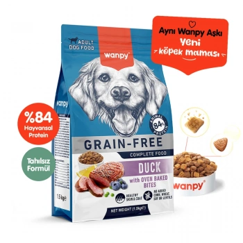 Wanpy Hypoallergenic Ördekli Tahılsız Yetişkin Köpek Maması 1,5kg