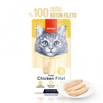Wanpy Tavuk Fileto Kedi Ödül Maması 25gr
