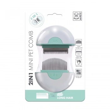 M-Pets Uzun Tüyler İçin Tüy Alıcı Tarak 9cm (Yeşil)