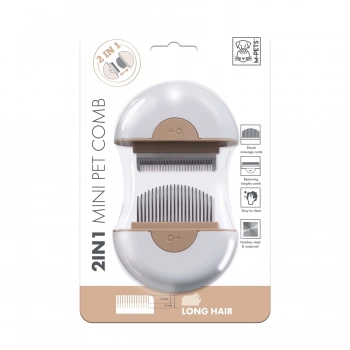 M-Pets Uzun Tüyler İçin Tüy Alıcı Tarak 9x9x3cm (Kahverengi)