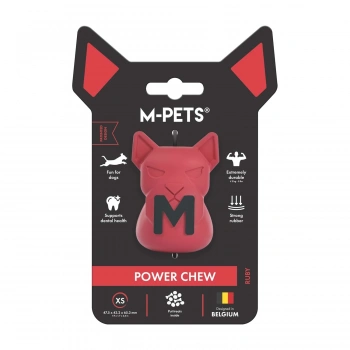 M-Pets Power Chew Kauçuk Köpek Ödül Oyuncağı 4,8x4,3x6,5cm (Kırmızı) [XS]
