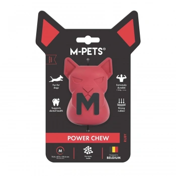 M-Pets Power Chew Kauçuk Köpek Ödül Oyuncağı 7,4x6,7x10,2cm (Kırmızı) [M]