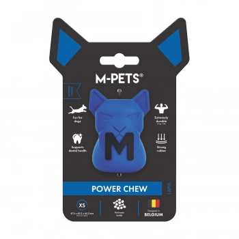 M-Pets Power Chew Kauçuk Köpek Ödül Oyuncağı 4,8x4,3x6,5cm (Mavi) [XS]