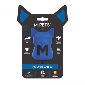 M-Pets Power Chew Kauçuk Köpek Ödül Oyuncağı 7,4x6,7x10,2cm (Mavi) [M]
