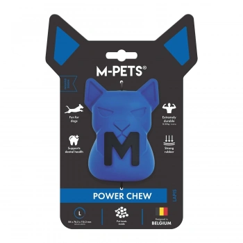 M-Pets Power Chew Kauçuk Köpek Ödül Oyuncağı 8,4x7,6x11,5cm (Mavi) [L]