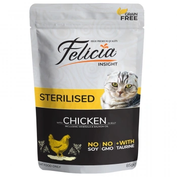 Felicia Tahılsız 85 gr Pouch Sterilised Tavuklu Yaş Kedi Maması