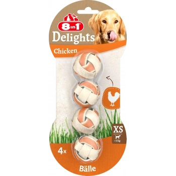 8 IN 1 Delights Bones Köpekler İçin Çiğneme Topu Small 4 Adet