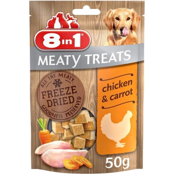 8 IN 1 Feeze Dried Chicken Carrot Köpek Ödülü 50gr