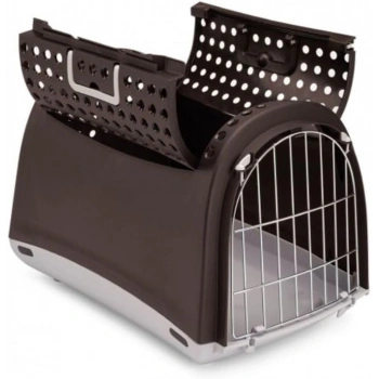 IMAC Linus Cabrio 2nd Life Üstü Açılır Kedi ve Küçük Irk Köpek Taşıma Çantası 52,5x32x34,5cm (Siyah)
