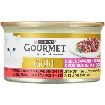 Gourmet Gold Soslu Sığır Etli Tavuklu Kedi Konservesi 85 Gr
