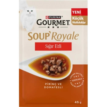 Gourmet Soup Royale Sığır Etli Pirinç ve Domatesli Kedi Çorbası 45 Gr