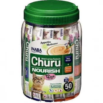 inaba Ciao Churu Cream Nourish Ton Balıklı ve Tavuklu Krema Kedi Ödülü 50x14 Gr