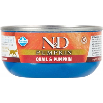 N&D Pumpkin Bal Kabaklı ve Bıldırcınlı Tahılsız Yetişkin Kedi Konservesi 70gr