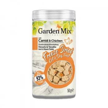 Garden Mix Dondurularak Kurutulmuş Havuçlu Kedi ve Köpek Ödül Maması 50gr