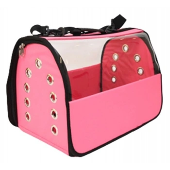 PET PRETTY FLYBAG ŞEFFAF ÇANTA BÜYÜK BOY PEMBE 30X30X49CM