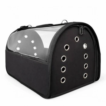 PET PRETTY FLYBAG ŞEFFAF ÇANTA BÜYÜK BOY SİYAH 30X30X49CM