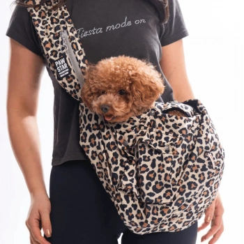 Pawstar Mbeya Gold Crossbody Küçük Irk Köpek Çapraz Taşıma Çantası (İçi Tay Tüyü)