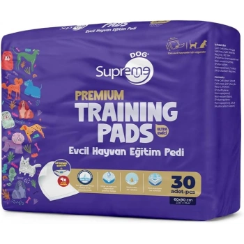 Supreme Yapışkanlı Dog Premium Evcil Hayvan Eğitim Pedi 30lu