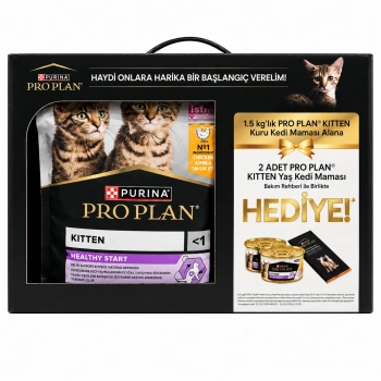 Pro Plan Tavuklu Pirinçli Yavru Kedi Maması 1,5 kg + 2 Adet Kitten Konserve ve Ölçü Kabı Hediyeli