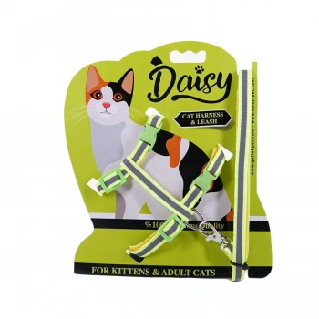 Daisy Reflektörlü Kedi Takım Bel Tasması