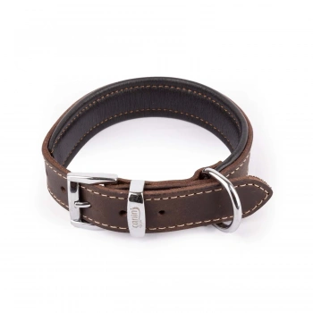 Canini Analin Deri Kahve Köpek Tasması 3 Cm 38-47 Cm M