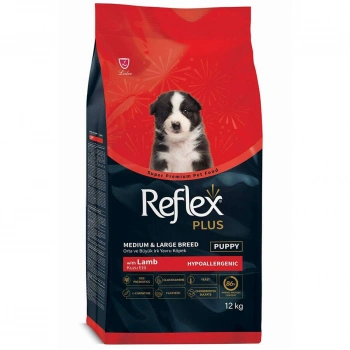 Reflex Plus Puppy Kuzu Orta ve Büyük Irk Yavru Köpek Maması 12 Kg