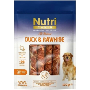 Nutri Canin Ördek Etli Sargılı Kemik Köpek Ödül Maması 120gr