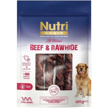 Nutri Canin Sığır Eti Sarılı Orta/Büyük Irk Köpek Kemik Ödülü 120 Gr