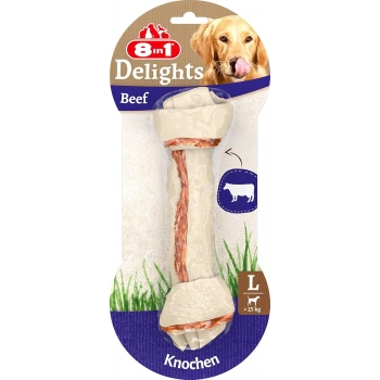 8IN1 Delights Bones Biftekli Köpekler İçin Ağız Bakım Kemiği Large