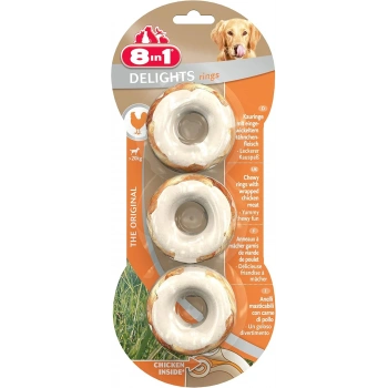 8in1 Delights Bones Halka Şeklinde Köpek Ağız Bakım Kemiği (3lü) 119gr