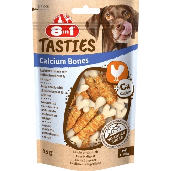 8in1 Tasties Calcium Bones Tavuk Sargılı Köpek Ödülü 85 Gr