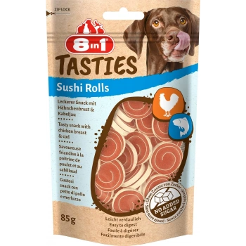 8in1 Tasties Sushi Rolls Tavuklu Balıklı Sushi Köpek Ödülü 85 Gr