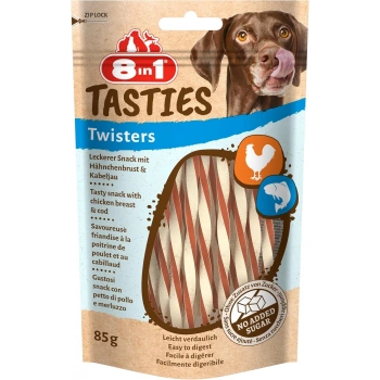 8in1 Tasties Twisters Tavuklu Balıklı Burgu Köpek Ödülü 85 Gr