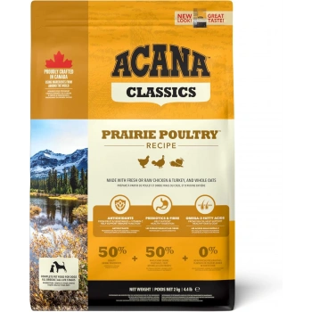 Acana Classics Prairie Poultry Tavuklu ve Hindili Düşük Tahıllı Köpek Maması 2kg