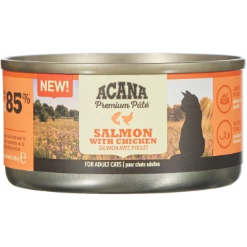 Acana Premium Pate Somon Balıklı ve Tavuklu Ezme Yetişkin Kedi Konservesi 85gr