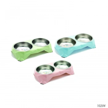 Ally Paws Double Geometrik Mama ve Su Kabı 2x370 ml