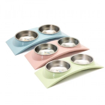 Ally Paws Oval Mama ve Su Kabı Double 2x370ml