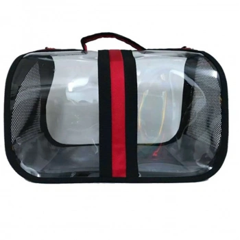 Bacco Milano Şeffaf Çanta Kırmızı 44*28*28 cm