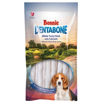 Bonnie Dentabone Twist Beyaz Köpek Ödül Kemiği 20li